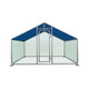 Metal DIY Walk-in Chicken Coop or Chicken Run with Purple Waterproof Cover 6.5 x 10 Feet