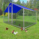 Metal DIY Walk-in Chicken Coop or Chicken Run with Purple Waterproof Cover 6.5 x 10 Feet