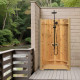 Crescent Curved Rinse Outdoor Shower – Matte Black Finish