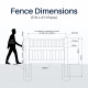 6’ x 4’ Vinyl Semi-Private Fence – White - Denver Series