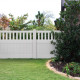 6’ x 4’ Vinyl Semi-Private Fence – White - Denver Series