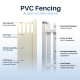 6’ x 6’ Vinyl Semi-Private Fence – Sand - Denver Series