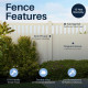 6’ x 6’ Vinyl Semi-Private Fence – Sand - Denver Series