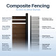 6’ x 4’ Composite Semi-Private Fence - Brown