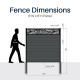 6’ x 6’ Composite Semi-Private Fence – Charcoal Gray - Charlotte Series