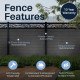 6’ x 6’ Composite Semi-Private Fence – Charcoal Gray - Charlotte Series