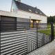 Steel Dual Swing Driveway Gate with Pedestrian Gate – Florence Style - 12 ft.