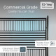 Steel Dual Swing Driveway Gate with Pedestrian Gate – Barcelona Style - 14 ft.
