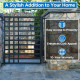 Steel Dual Swing Driveway Gate with Pedestrian Gate – Kyiv Style - 14 ft.