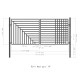 Steel Dual Swing Driveway Gate with Pedestrian Gate – Kyiv Style - 14 ft.