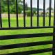 Steel Dual Swing Driveway Gate with Pedestrian Gate – Barcelona Style - 16 ft.