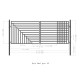 Steel Dual Swing Driveway Gate with Pedestrian Gate – Kyiv Style - 16 ft.