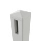 5 in. x 5 in. x 8 ft. Vinyl Fence Line Post for 2-Rail Fencing – Gray