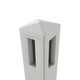 5 in. x 5 in. x 8 ft. Vinyl Fence Corner Post for 2-Rail Fencing – Gray