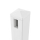 5 in. x 5 in. x 5.3 ft. Vinyl Fence Line Post for 3-Rail Fencing – White