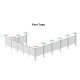 5 in. x 5 in. x 5.3 ft. Vinyl Fence 3-Way Post for 3-Rail Fencing – White