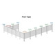 5 in. x 5 in. x 5.3 ft. Vinyl Fence Corner Post for 3-Rail Fencing – White