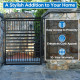 Steel Dual Swing Driveway Gate with Pedestrian Gate – Barcelona Style - 18 ft.