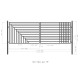 Steel Dual Swing Driveway Gate with Pedestrian Gate – Kyiv Style - 18 ft.
