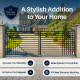 Steel Dual Swing Driveway Gate with Pedestrian Gate – Kyiv Style - 18 ft.