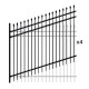 Commercial Grade Steel Fence Kit – Tokyo Style – 4 Panels (8x6 ft.) for Flat and Sloped Installation