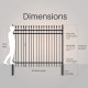 Commercial Grade Steel Fence Kit – Tokyo Style – 4 Panels (8x6 ft.) for Flat and Sloped Installation