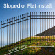 Commercial Grade Steel Fence Kit – Tokyo Style – 4 Panels (8x6 ft.) for Flat and Sloped Installation
