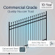 Commercial Grade Steel Fence Kit – Tokyo Style – 4 Panels (8x6 ft.) for Flat and Sloped Installation