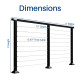 6 x 3 ft. Cable Railing Kit