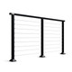4-Pack Deck Cable Railing Kit - 6' x 3' Sections - 24' Total