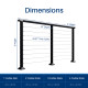 4-Pack Cable Railing Kit - 6 x 3 ft. Sections - 24 ft. Total