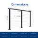 4-Pack Cable Railing Kit - 6 x 3.5 ft. Sections - 24 ft. Total