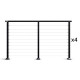 4-Pack Cable Railing Kit - 6 x 3.5 ft. Sections - 24 ft. Total