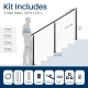4-Pack Stair Cable Railing Kit - 6' x 3.5' Sections - 24' Total