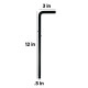 Outdoor Gate Drop Rod Lock – 12”H - Set of 2
