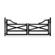 Texas Farm Style Driveway Gate – Dual Swing – 14’ x 5’