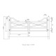 Texas Farm Style Driveway Gate – Dual Swing – 14’ x 5’