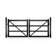 Montana Farm Style Driveway Gate – Dual Swing – 12’ x 5’
