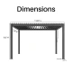 10x12 ft. Outdoor Aluminum Pergola with LED Lights