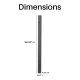 Aluminum Pergola Support Post, Left Side – Fits ALEKO Galaxy Wall-Mounted 12’ x 13’ Pergola
