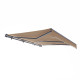 Half Cassette Motorized Retractable LED Luxury Patio Awning - 10 x 8 Feet - Sand