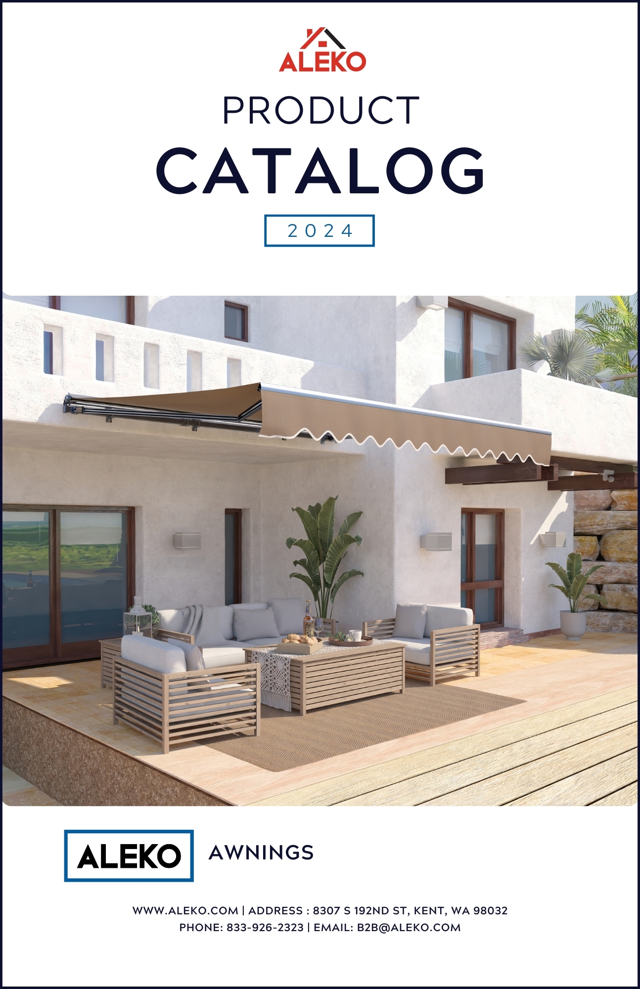 2024 awnings product catalog ALEKO