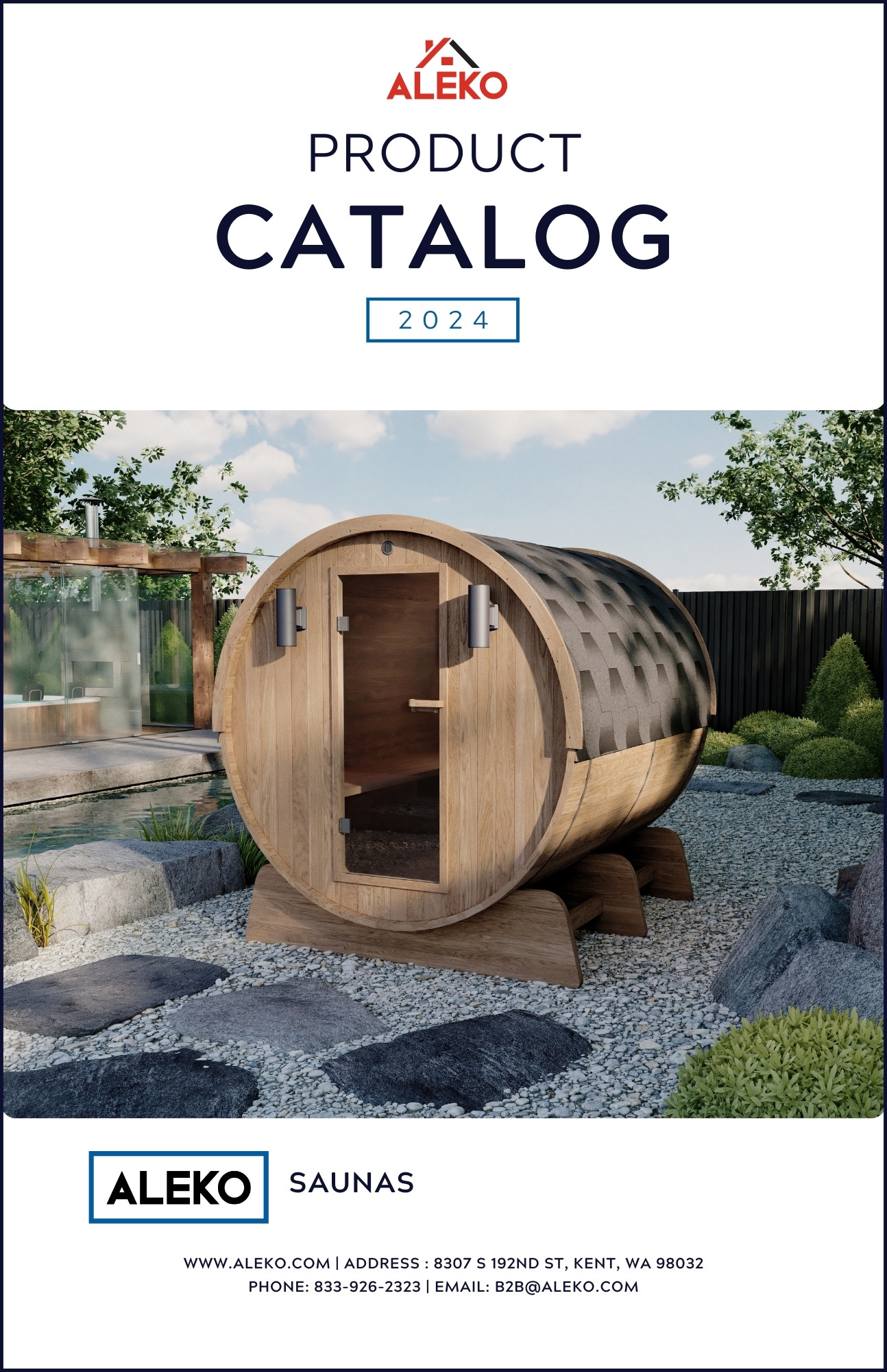 2024 saunas product catalog ALEKO