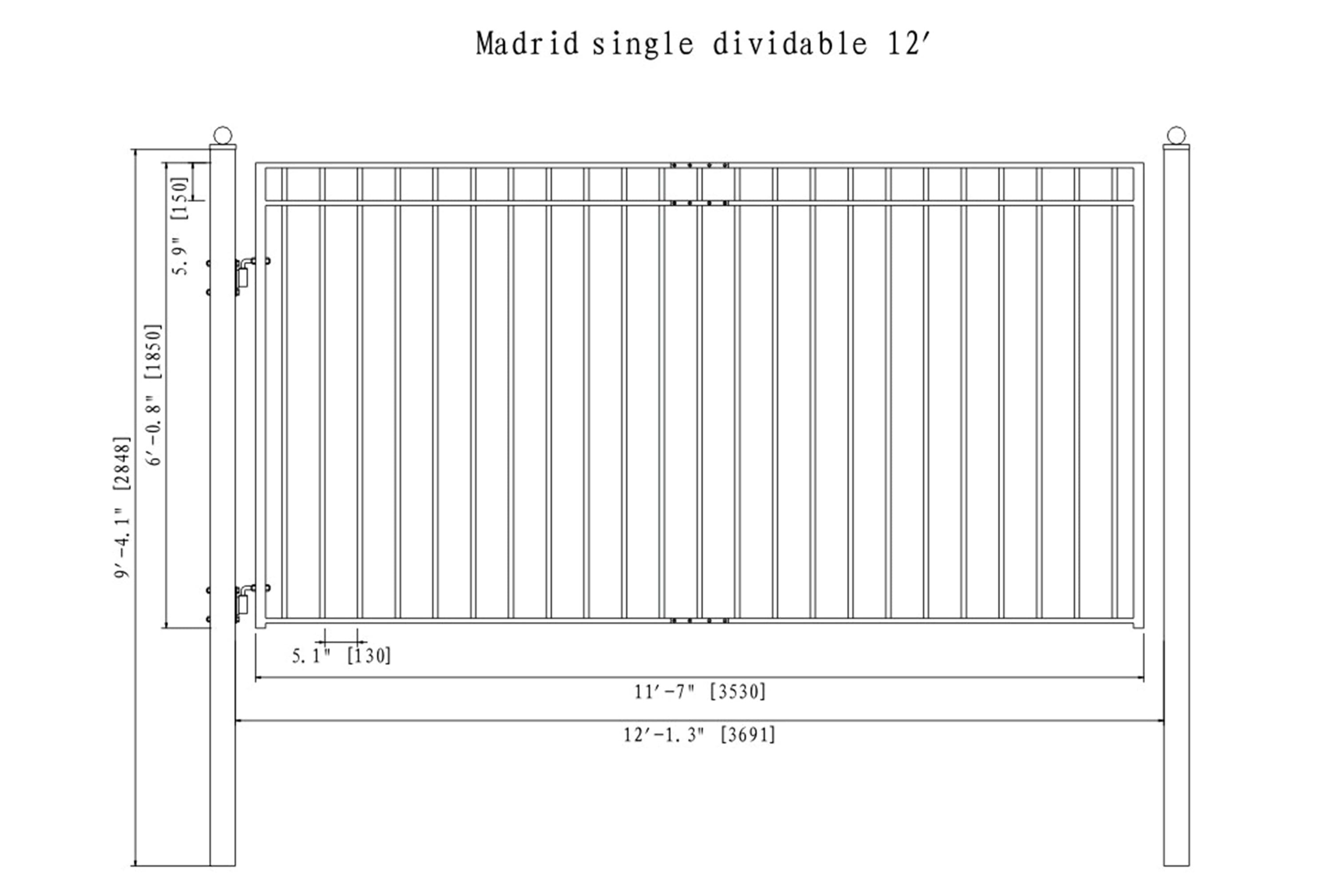 Madrid Style Swing Gate Diagram