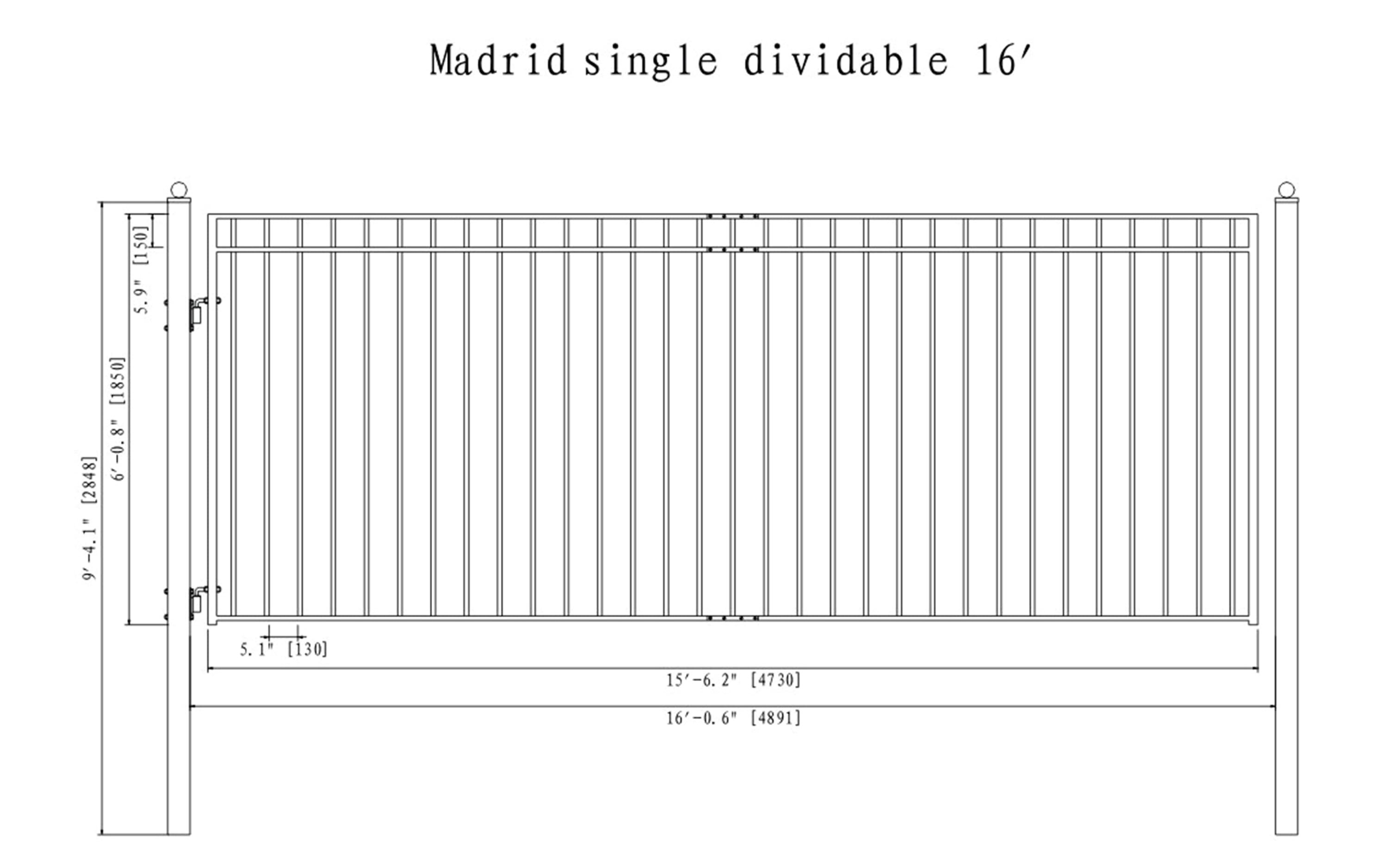 Madrid Style 16ft Swing Gate