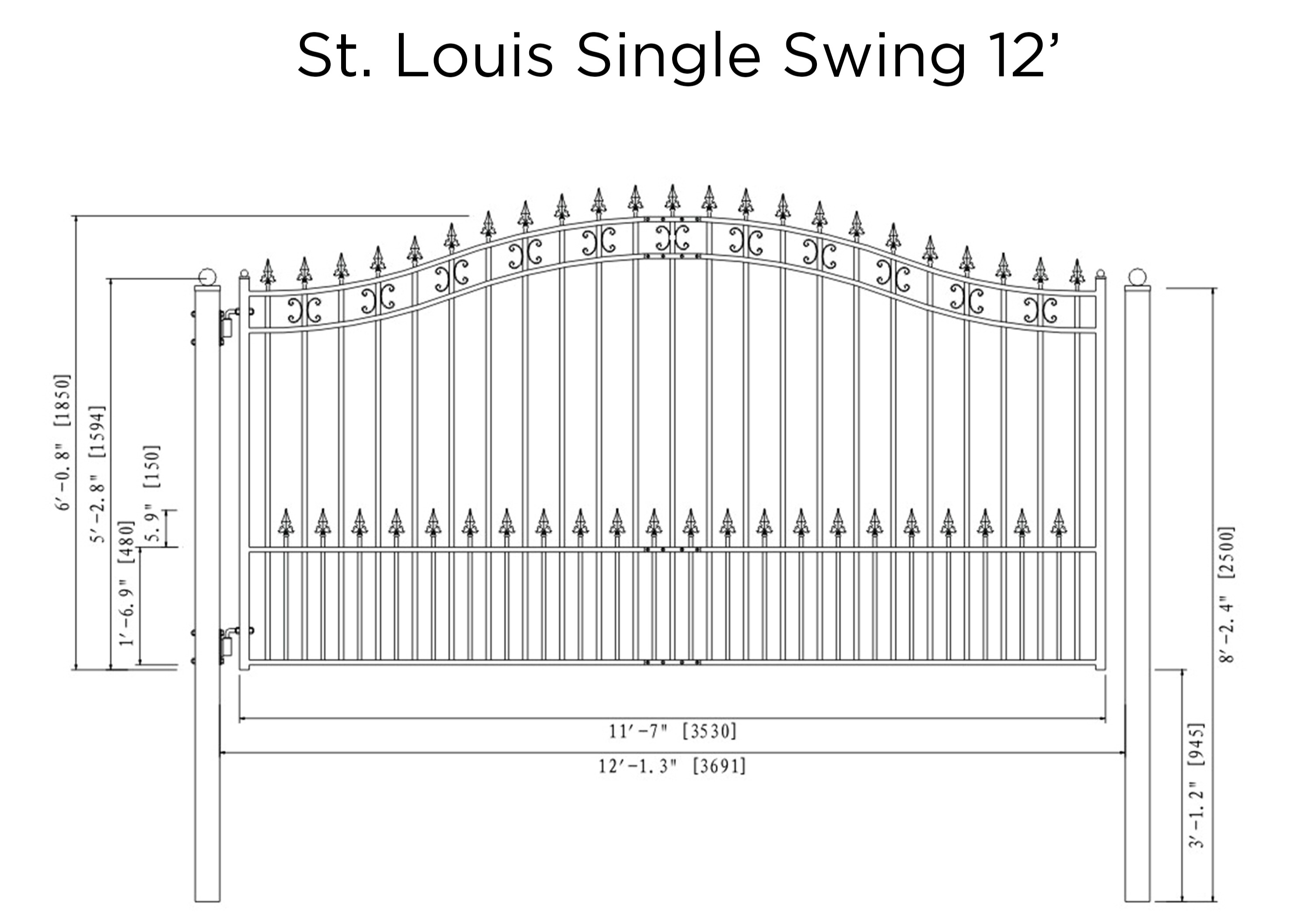 St. Louis Style Swing Gate