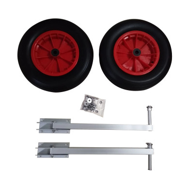 Pair of Heavy Duty Aluminum Alloy Wheels for Inflatable Boats