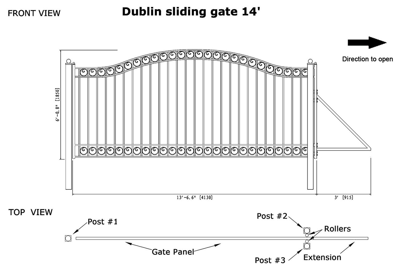 Dublin gate dimensions