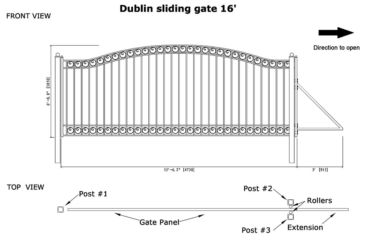 Dublin Style Gate Dimensions