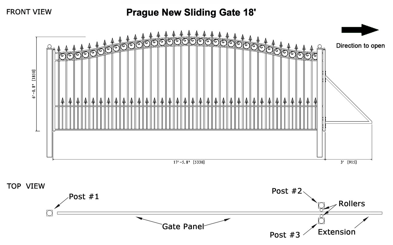Prague Style Gate Dimensions